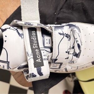 Acne White and Black Sneakers